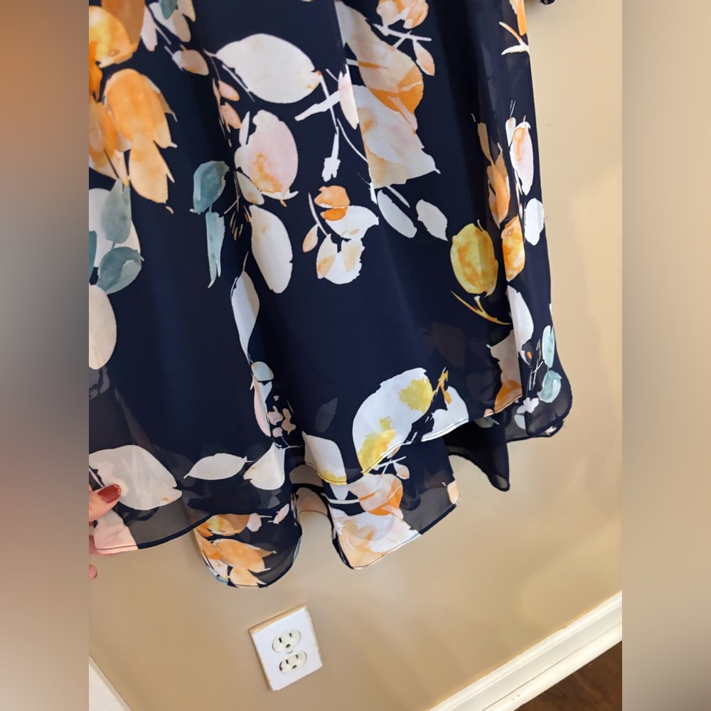 Nine West floral faux wrap dress size 10 - Picture 8 of 14